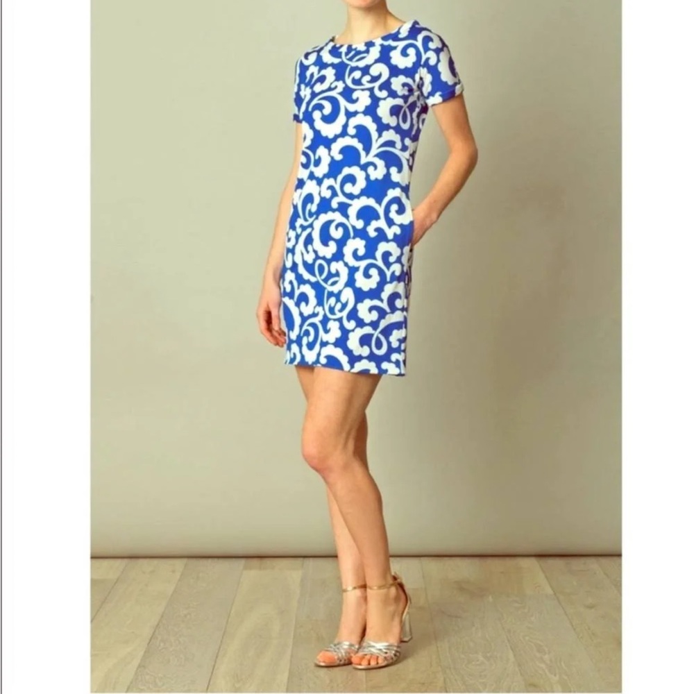 Diane Von Furstenberg Beth Dress Womens Silk Jersey Stretch Mini w/ Pockets SZ 8 - Picture 2 of 12